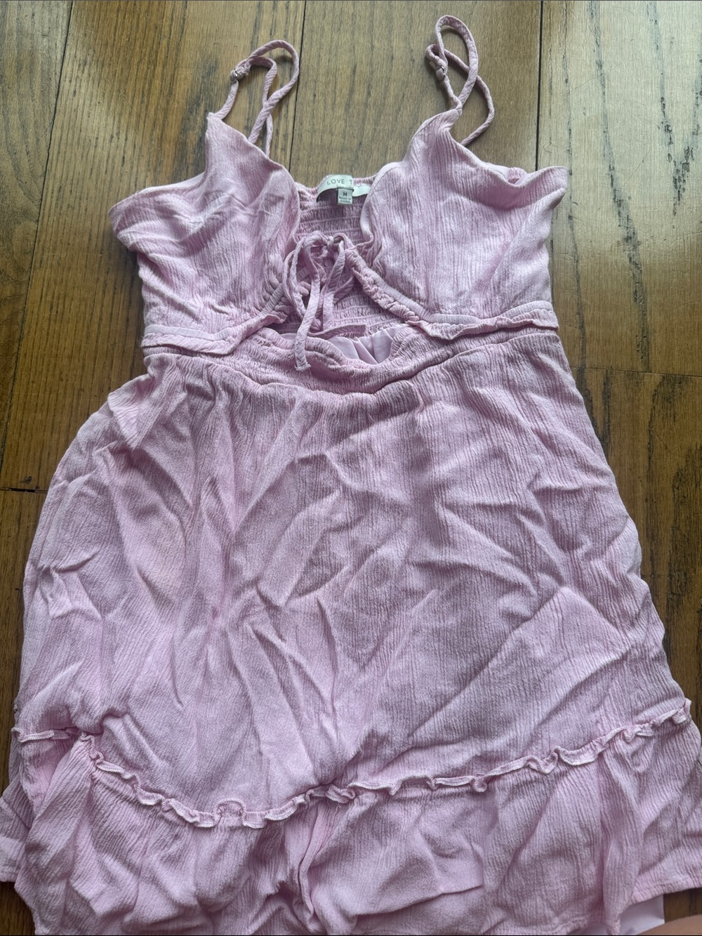 Love Tree Pink Spaghetti-Strap Sundress
